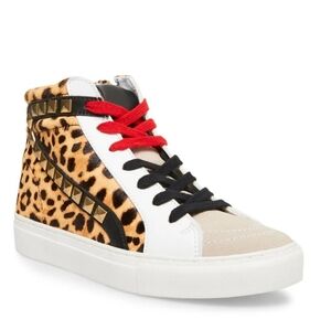 Steve Madden leopard sneakers.